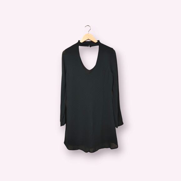 Sanctuary Dakota‎ Choker Polka Dot Mini Dress Womens Size XS Forest Green Flowy - Picture 1 of 8